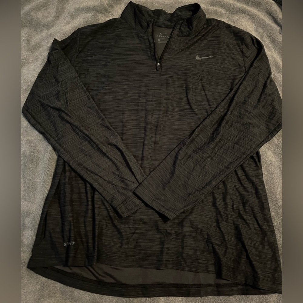 Nike Dri-Fit Black/Grey Long Sleeve Top sz XL